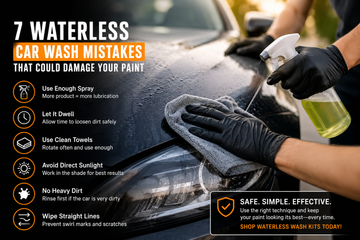 Safe waterless car wash technique for maintaining paint