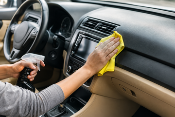 Cleaning a car dashboard without damaging plastic